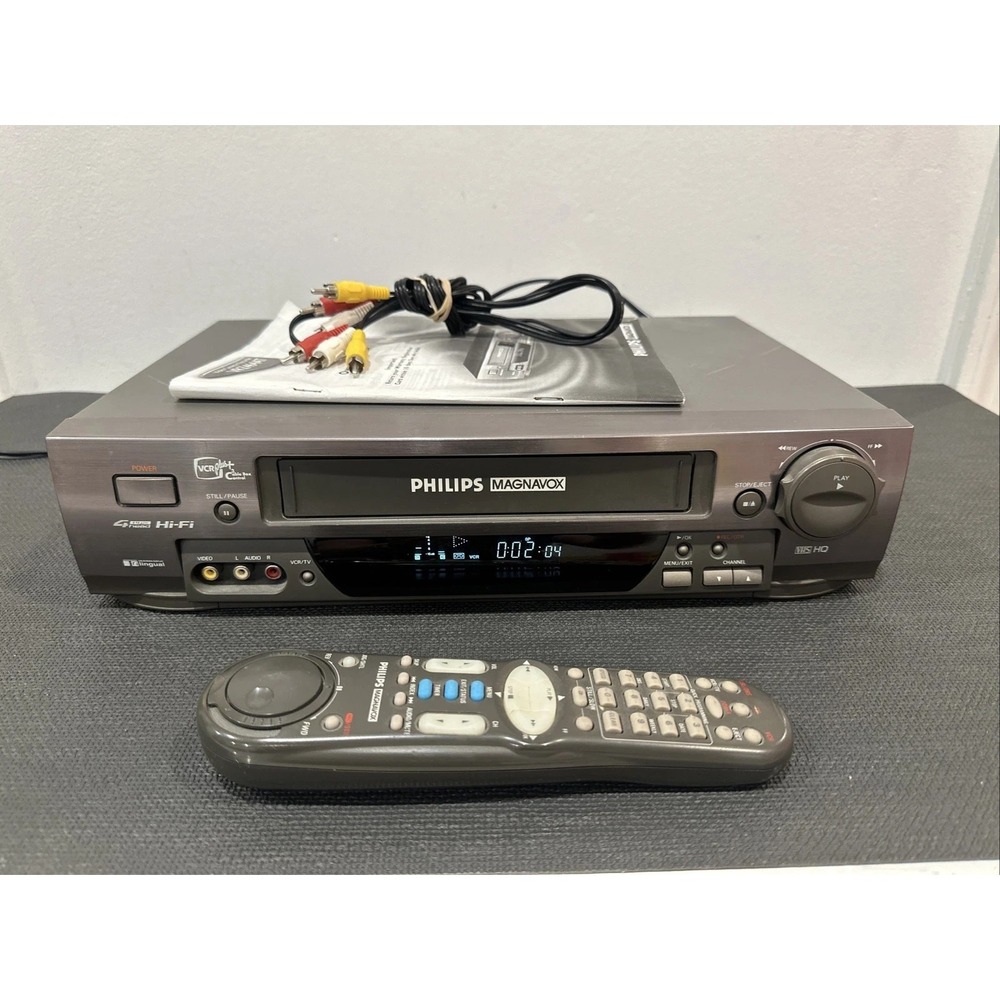 Philips Magnavox VRZ464 4 Head Stereo VCR Player Recorder VHS Tested and works